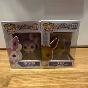 Funko Pop! Pokémon Figures Sylveon #857 Eevee #577 Vinyl Boxed Animation Lot